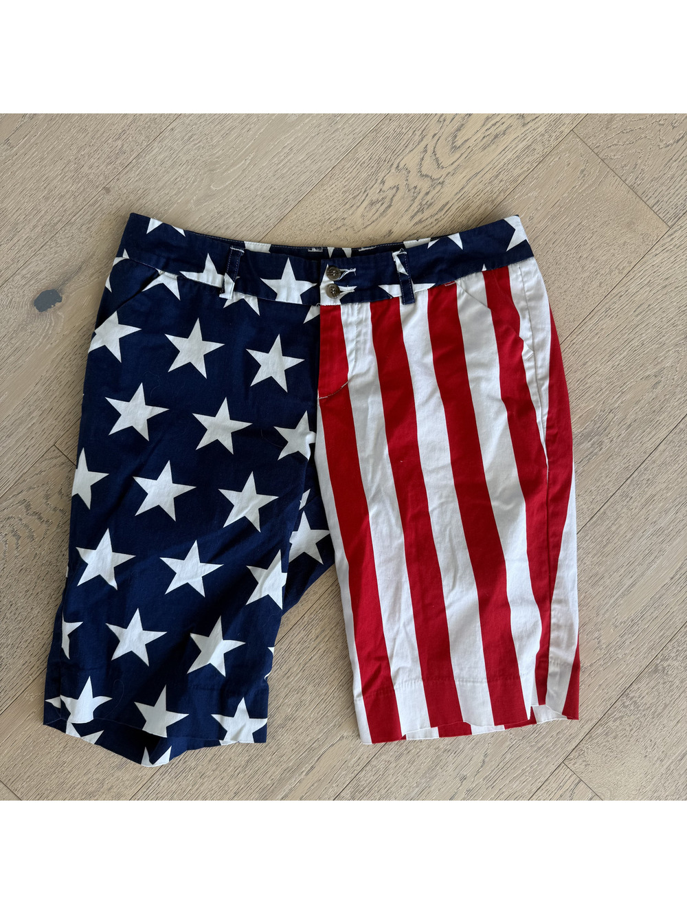 Loudmouth USA Flag Print Cotton Blend Golf Shorts Size US 10